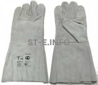 Перчатки-краги для сварщика пятипалые серые - st-e.info - Ковров