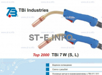 Горелка для полуавтоматической сварки TBi 7W -blue-ESW short, длина 3 метра - st-e.info - Ковров